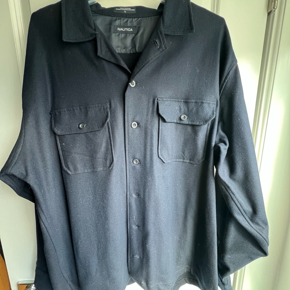Nautica Navy Wool-Blend shirt